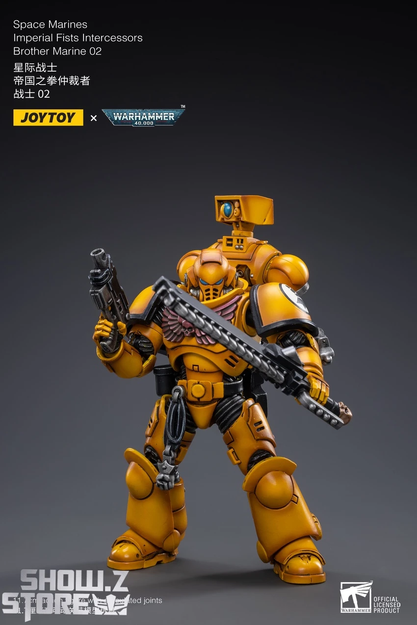 JoyToy Source 1/18 Warhammer 40K Imperial Fists Intercessors Brother Marine 02 6 JoyToy Source 1/18 Warhammer 40K Imperial Fists Intercessors Brother Marine 02 - Image 6