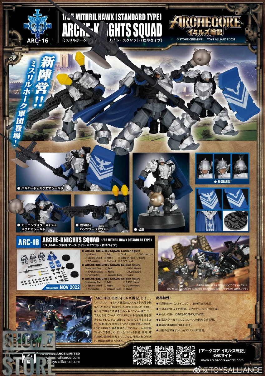 Toys Alliance 1/35 ARC-16 Mithril Hawk Arche-Knights Squad Standard Type Set Of 3 9 Toys Alliance 1/35 ARC-16 Mithril Hawk Arche-Knights Squad Standard Type Set Of 3 - Image 9