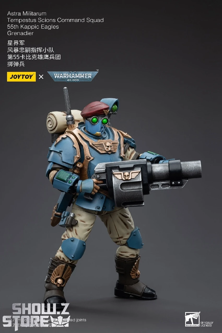 JoyToy Source 1/18 Warhammer 40K Astra Militarum Tempestus Scions Command Squad 55th Kappic Eagles Grenadier 10 JoyToy Source 1/18 Warhammer 40K Astra Militarum Tempestus Scions Command Squad 55th Kappic Eagles Grenadier - Image 10