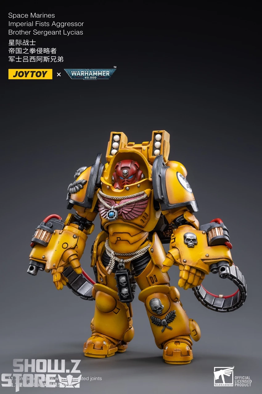 JoyToy Source 1/18 Warhammer 40K Imperial Fists Intercessors Brother Sergeant Lycias 3 JoyToy Source 1/18 Warhammer 40K Imperial Fists Intercessors Brother Sergeant Lycias - Image 3