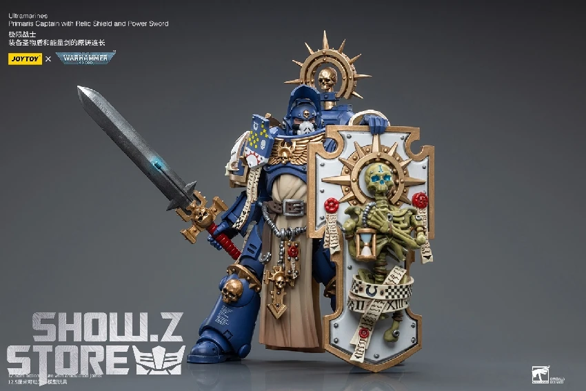 JoyToy Source 1/18 Warhammer 40K Ultramarines Primaris Captain With Relic Shield And Power Sword 2 JoyToy Source 1/18 Warhammer 40K Ultramarines Primaris Captain With Relic Shield And Power Sword - Image 2