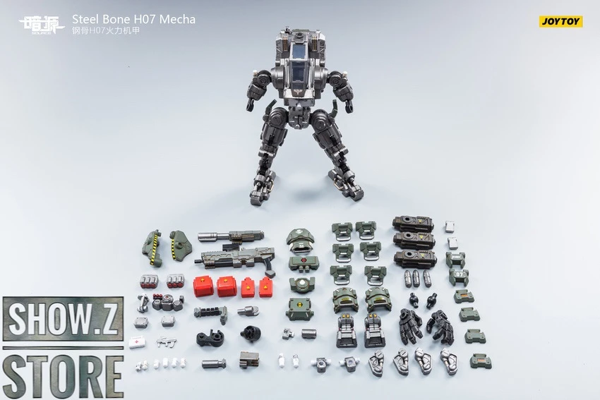 JoyToy Source 1/24 H07 Steel Bone Firepower Mecha Olive Version W/ Pilot 16 JoyToy Source 1/24 H07 Steel Bone Firepower Mecha Olive Version W/ Pilot - Image 16