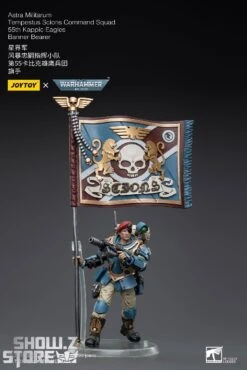 JoyToy Source 1/18 Warhammer 40K Astra Militarum Tempestus Scions Command Squad 55th Kappic Eagles Banner Bearer -Show.Z Toys Deals Store 156f28c7b2