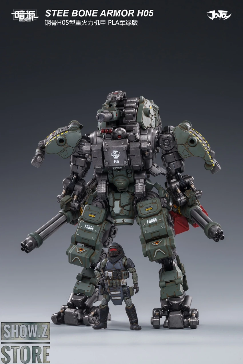 JoyToy Source 1/25 H05 Steel Bone Attack Mecha Military Green Color W/ Pilot 5 JoyToy Source 1/25 H05 Steel Bone Attack Mecha Military Green Color W/ Pilot - Image 5