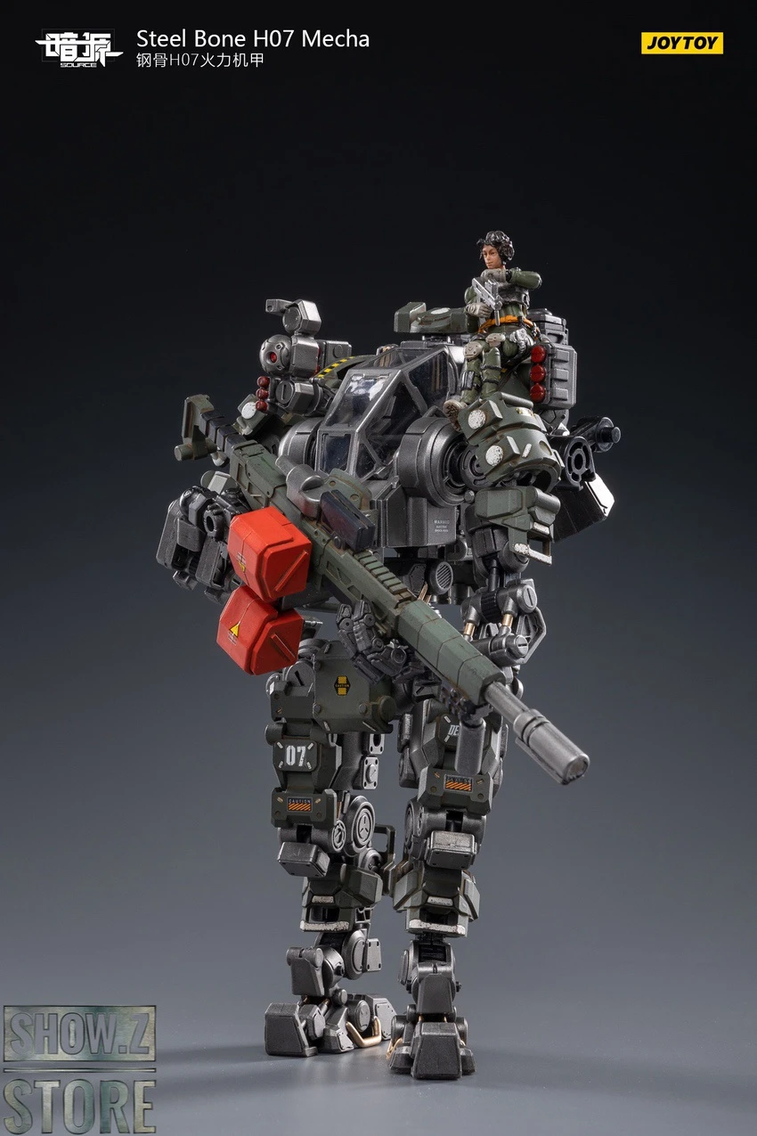 JoyToy Source 1/24 H07 Steel Bone Firepower Mecha Olive Version W/ Pilot 5 JoyToy Source 1/24 H07 Steel Bone Firepower Mecha Olive Version W/ Pilot - Image 5
