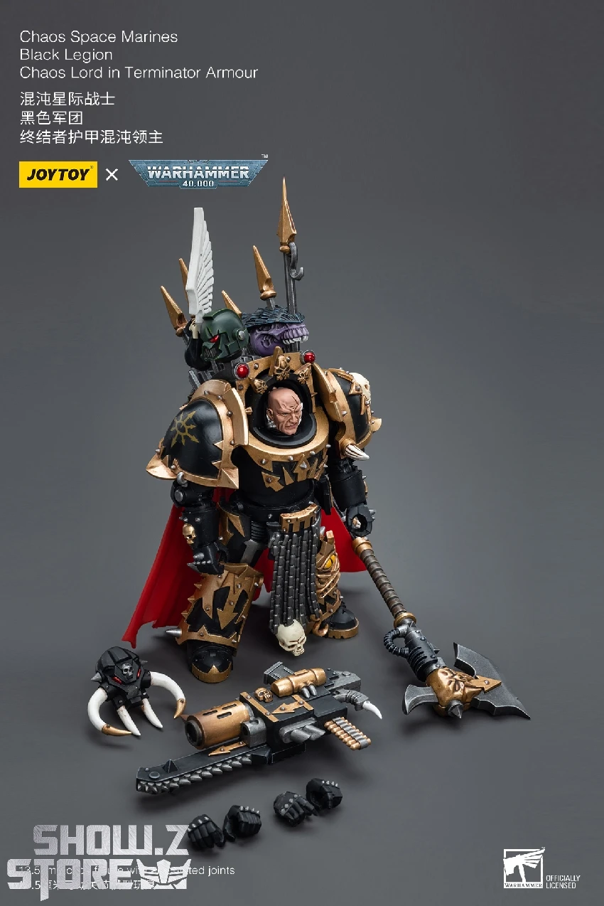 JoyToy Source 1/18 Warhammer 40K Chaos Space Marines Black Legion Chaos Lord In Terminator Armour 10 JoyToy Source 1/18 Warhammer 40K Chaos Space Marines Black Legion Chaos Lord In Terminator Armour - Image 10