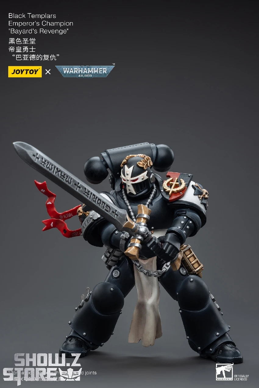 JoyToy Source 1/18 Warhammer 40K Black Templars Emperor's Champion Bayard's Revenge 9 JoyToy Source 1/18 Warhammer 40K Black Templars Emperor's Champion Bayard's Revenge - Image 9