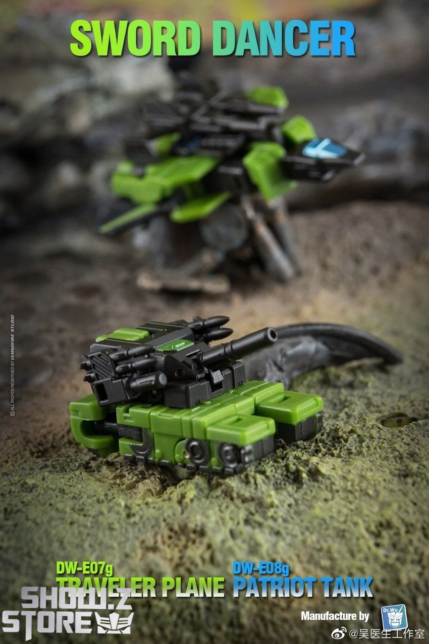 Dr.Wu Sword Dancer Slamdance DW-E07G Traveler Plane Raindance & DW-E08G Patriot Tank Grandslam Set Of 2 Green Version 6 Dr.Wu Sword Dancer Slamdance DW-E07G Traveler Plane Raindance & DW-E08G Patriot Tank Grandslam Set Of 2 Green Version - Image 6
