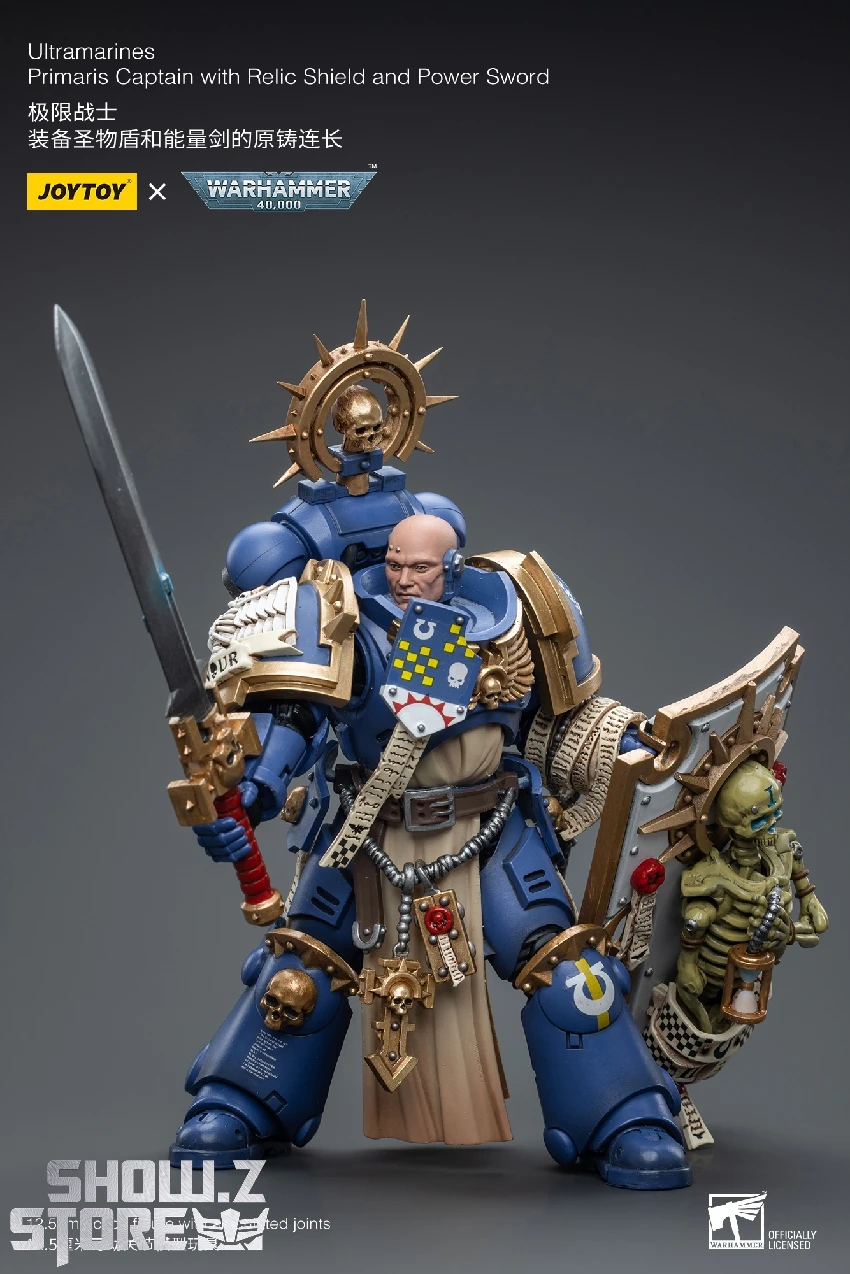 JoyToy Source 1/18 Warhammer 40K Ultramarines Primaris Captain With Relic Shield And Power Sword 5 JoyToy Source 1/18 Warhammer 40K Ultramarines Primaris Captain With Relic Shield And Power Sword - Image 5
