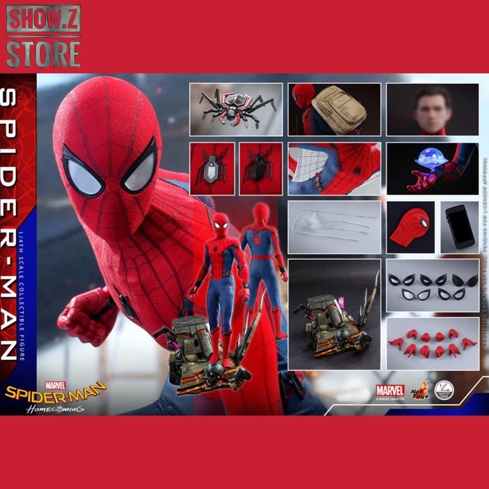 Hot Toys QS014 1/4 Spider-Man Homecoming Collectible Figure Standard Version 2 Hot Toys QS014 1/4 Spider-Man Homecoming Collectible Figure Standard Version - Image 2