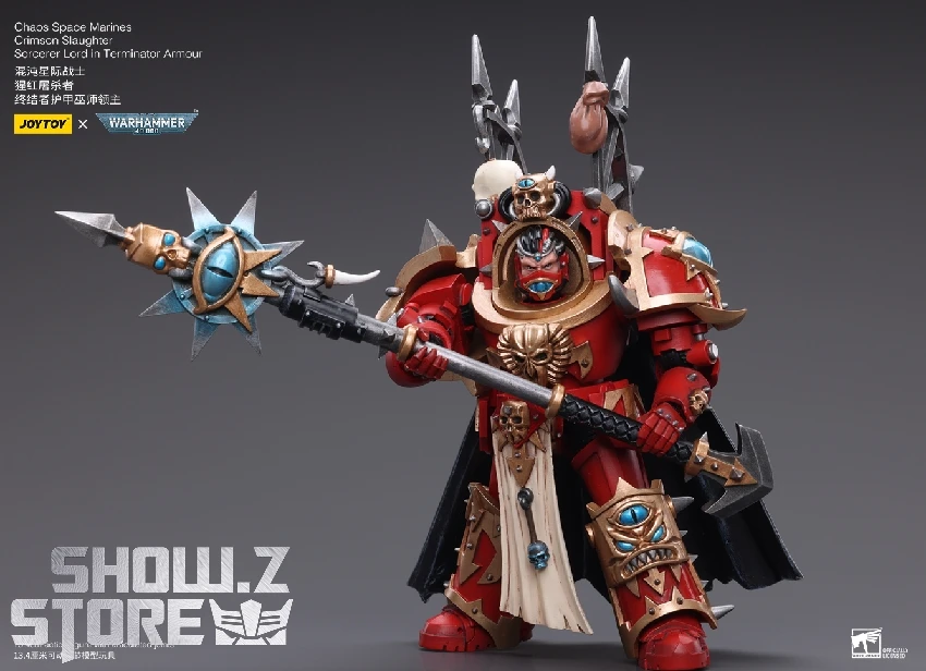 JoyToy Source 1/18 Warhammer 40K ChaoSpace Marines Crimson Slaughter Sorcerer Lord In Terminator Armour 4 JoyToy Source 1/18 Warhammer 40K ChaoSpace Marines Crimson Slaughter Sorcerer Lord In Terminator Armour - Image 4