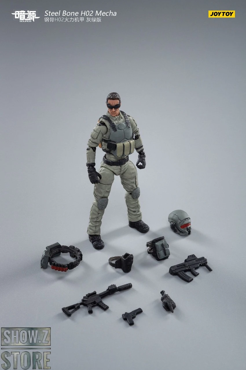JoyToy Source 1/24 H02 Steel Bone Firepower Mecha Grey-Green Color W/ Pilot 15 JoyToy Source 1/24 H02 Steel Bone Firepower Mecha Grey-Green Color W/ Pilot - Image 15