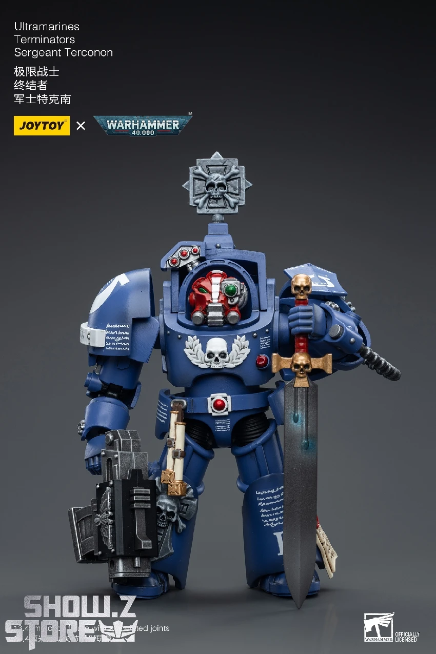 JoyToy Source 1/18 Warhammer 40K Ultramarines Terminators Sergeant Terconon 8 JoyToy Source 1/18 Warhammer 40K Ultramarines Terminators Sergeant Terconon - Image 8