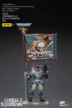 JoyToy Source 1/18 Warhammer 40K Astra Militarum Tempestus Scions Command Squad 55th Kappic Eagles Banner Bearer -Show.Z Toys Deals Store 56dbef148e