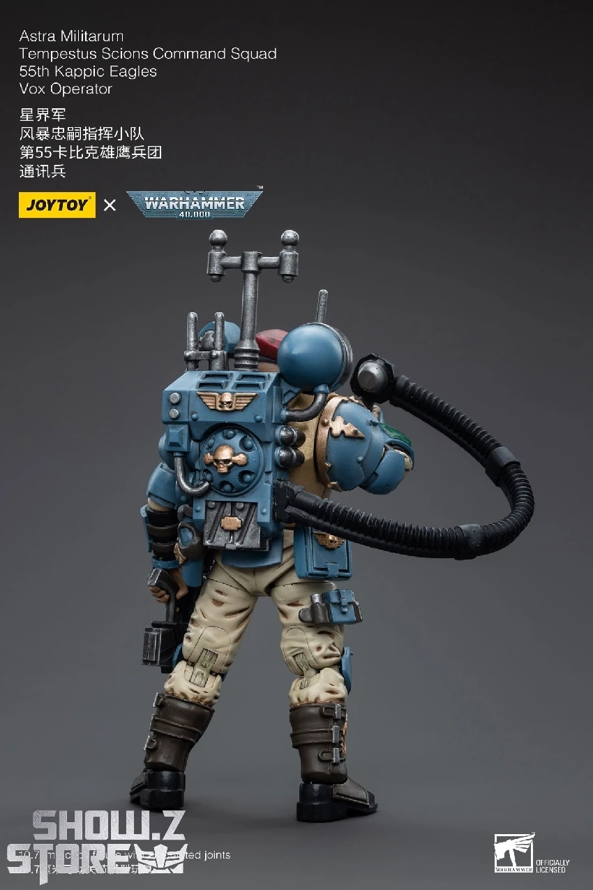 JoyToy Source 1/18 Warhammer 40K Astra Militarum Tempestus Scions Command Squad 55th Kappic Eagles Vox Operator 6 JoyToy Source 1/18 Warhammer 40K Astra Militarum Tempestus Scions Command Squad 55th Kappic Eagles Vox Operator - Image 6
