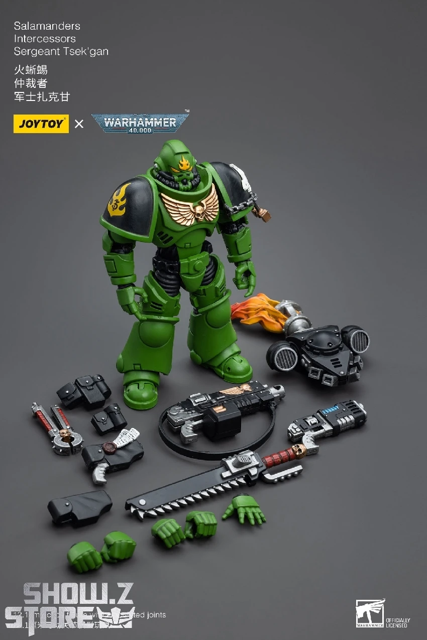 JoyToy Source 1/18 Warhammer 40K Salamanders Intercessors Sergeant Tsek'gan 9 JoyToy Source 1/18 Warhammer 40K Salamanders Intercessors Sergeant Tsek'gan - Image 9