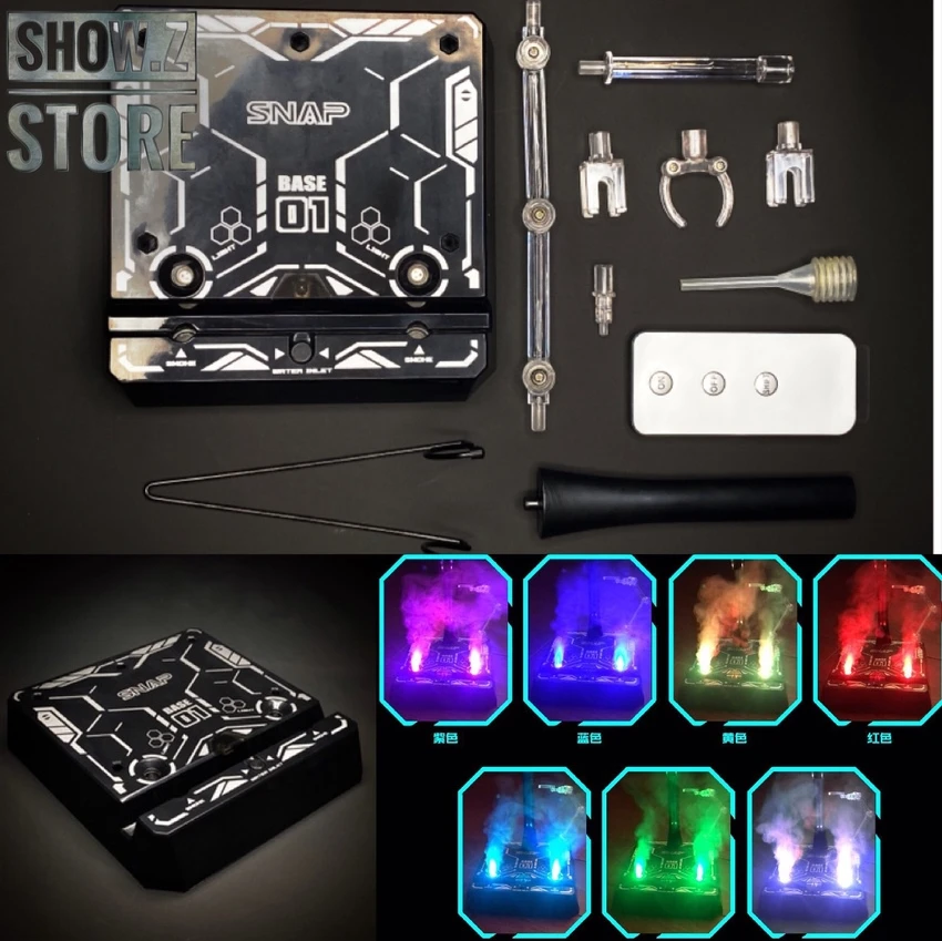 SNAP Remote Smoke Display Stand W/ LED Silver Version 1 SNAP Remote Smoke Display Stand W/ LED Silver Version