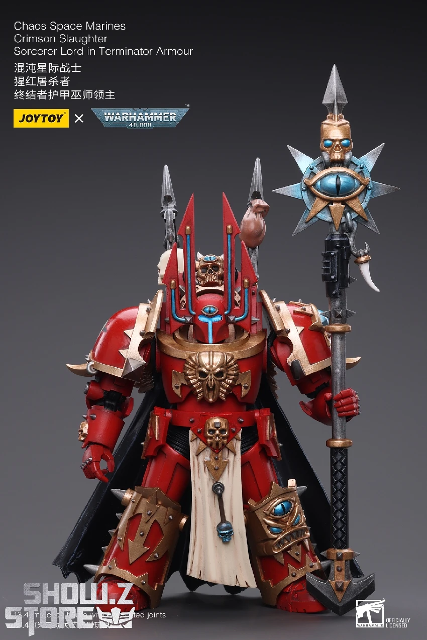 JoyToy Source 1/18 Warhammer 40K ChaoSpace Marines Crimson Slaughter Sorcerer Lord In Terminator Armour 8 JoyToy Source 1/18 Warhammer 40K ChaoSpace Marines Crimson Slaughter Sorcerer Lord In Terminator Armour - Image 8