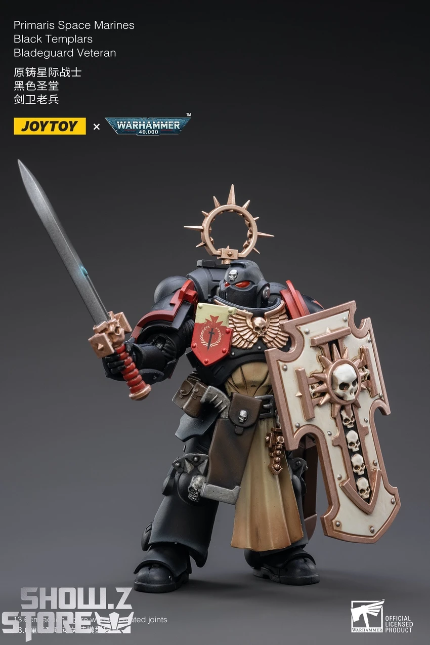 JoyToy Source 1/18 Warhammer 40K Black Templars Bladeguard Veteran 6 JoyToy Source 1/18 Warhammer 40K Black Templars Bladeguard Veteran - Image 6
