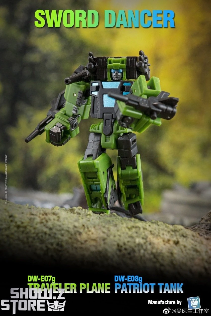 Dr.Wu Sword Dancer Slamdance DW-E07G Traveler Plane Raindance & DW-E08G Patriot Tank Grandslam Set Of 2 Green Version 2 Dr.Wu Sword Dancer Slamdance DW-E07G Traveler Plane Raindance & DW-E08G Patriot Tank Grandslam Set Of 2 Green Version - Image 2
