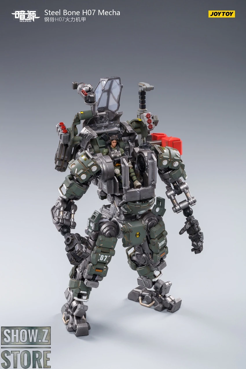 JoyToy Source 1/24 H07 Steel Bone Firepower Mecha Olive Version W/ Pilot 13 JoyToy Source 1/24 H07 Steel Bone Firepower Mecha Olive Version W/ Pilot - Image 13