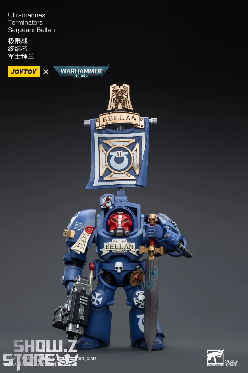 JoyToy Source 1/18 Warhammer 40K Ultramarines Terminators Sergeant Bellan 7 JoyToy Source 1/18 Warhammer 40K Ultramarines Terminators Sergeant Bellan - Image 7