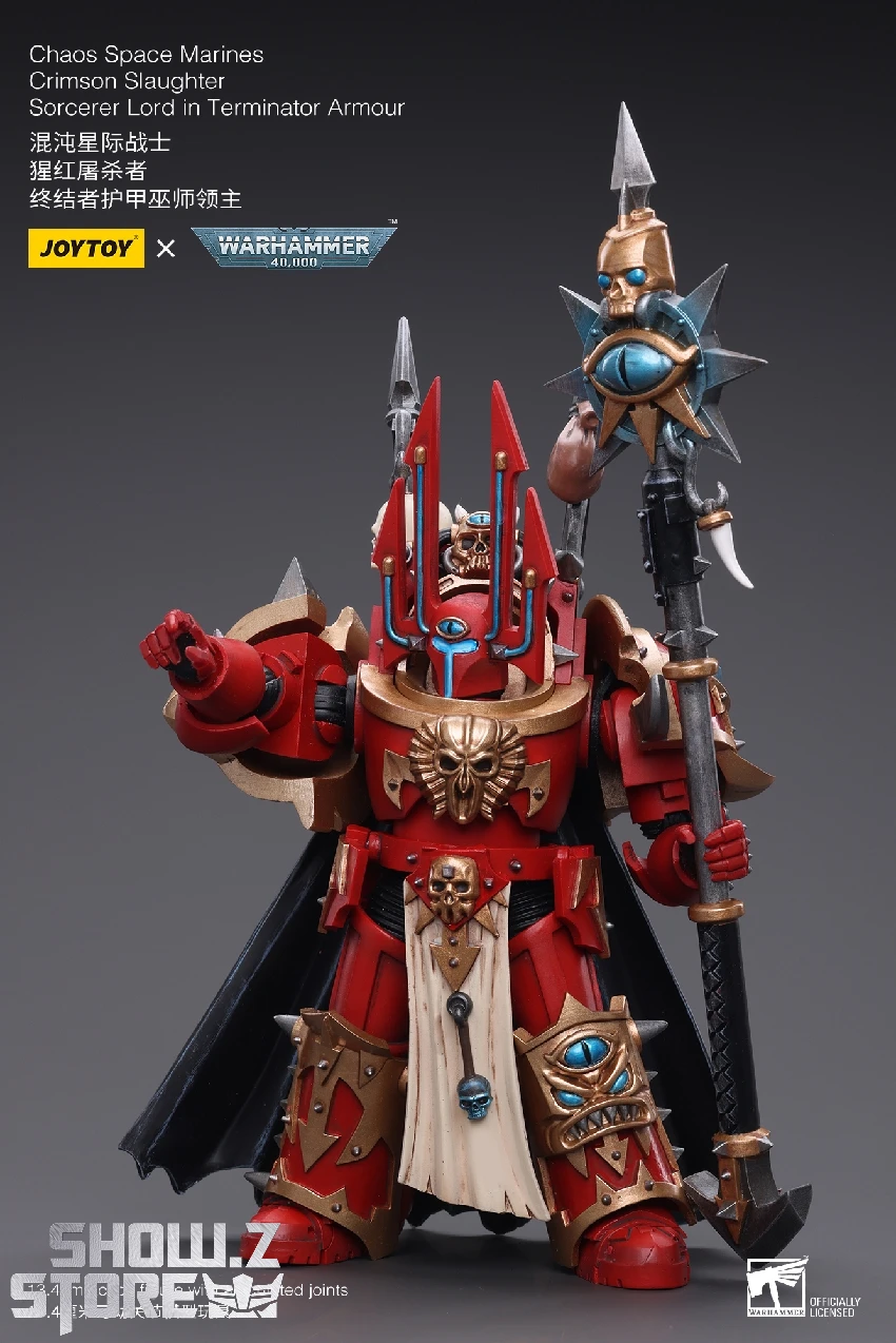 JoyToy Source 1/18 Warhammer 40K ChaoSpace Marines Crimson Slaughter Sorcerer Lord In Terminator Armour 10 JoyToy Source 1/18 Warhammer 40K ChaoSpace Marines Crimson Slaughter Sorcerer Lord In Terminator Armour - Image 10