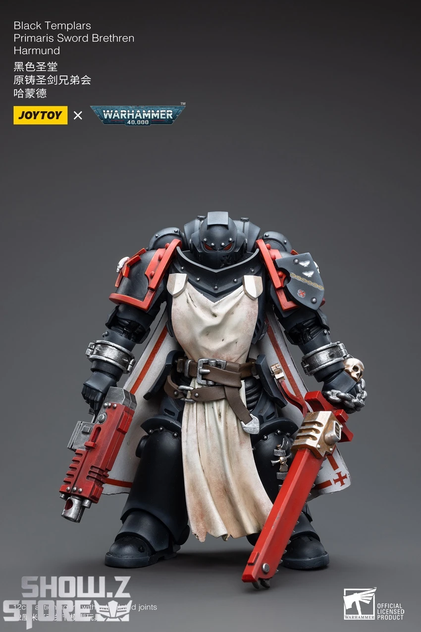 JoyToy Source 1/18 Warhammer 40K Black Templars Primaris Sword Brethren Harmund 5 JoyToy Source 1/18 Warhammer 40K Black Templars Primaris Sword Brethren Harmund - Image 5