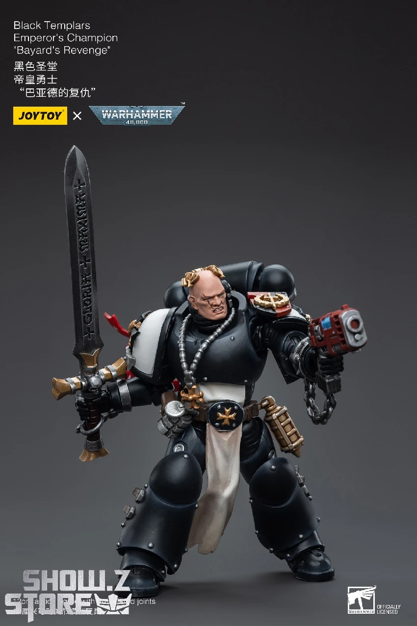 JoyToy Source 1/18 Warhammer 40K Black Templars Emperor's Champion Bayard's Revenge 5 JoyToy Source 1/18 Warhammer 40K Black Templars Emperor's Champion Bayard's Revenge - Image 5