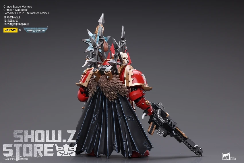 JoyToy Source 1/18 Warhammer 40K ChaoSpace Marines Crimson Slaughter Sorcerer Lord In Terminator Armour 2 JoyToy Source 1/18 Warhammer 40K ChaoSpace Marines Crimson Slaughter Sorcerer Lord In Terminator Armour - Image 2
