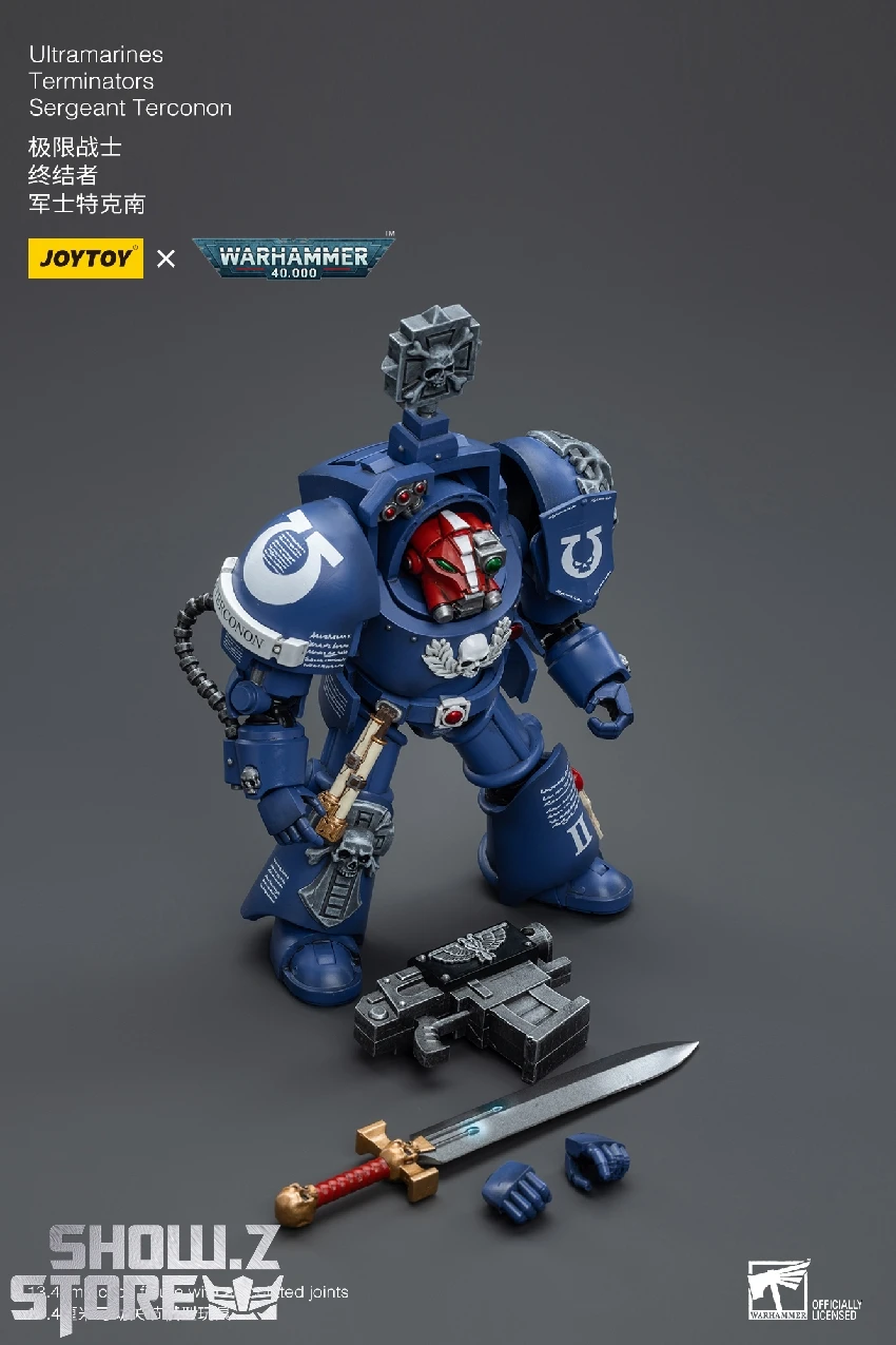 JoyToy Source 1/18 Warhammer 40K Ultramarines Terminators Sergeant Terconon 9 JoyToy Source 1/18 Warhammer 40K Ultramarines Terminators Sergeant Terconon - Image 9