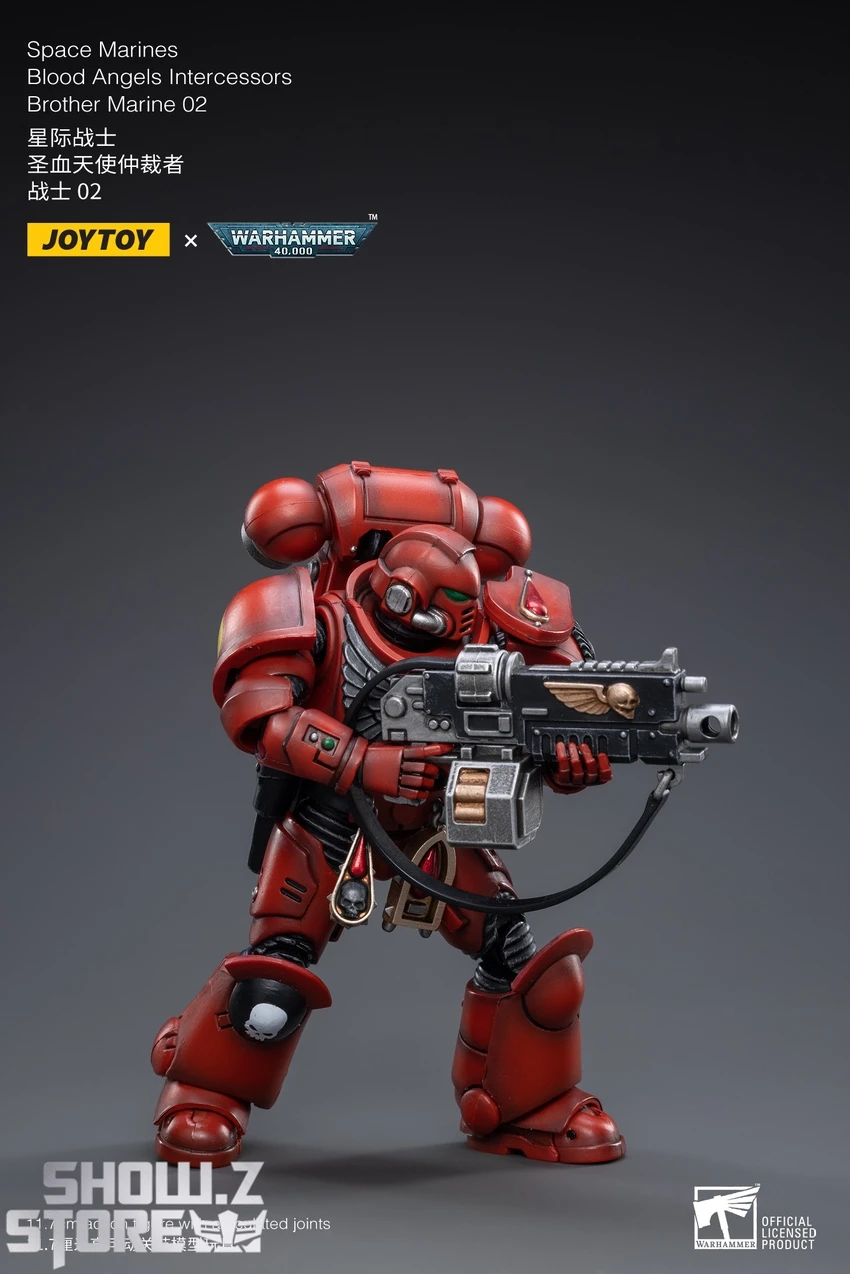 JoyToy Source 1/18 Warhammer 40K Blood Angels Intercessors Brother Marine 02 6 JoyToy Source 1/18 Warhammer 40K Blood Angels Intercessors Brother Marine 02 - Image 6