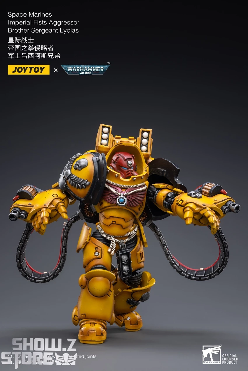JoyToy Source 1/18 Warhammer 40K Imperial Fists Intercessors Brother Sergeant Lycias 6 JoyToy Source 1/18 Warhammer 40K Imperial Fists Intercessors Brother Sergeant Lycias - Image 6