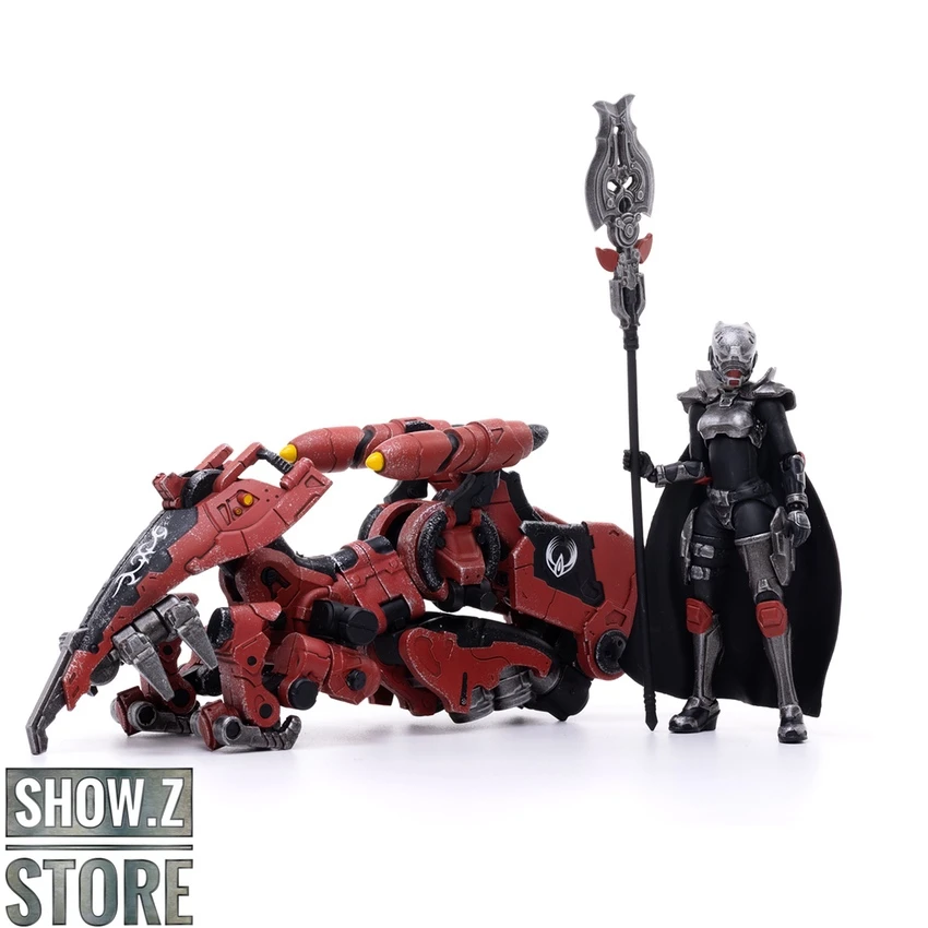 JoyToy Dark Source 1/18 Saluk Flame Dragon Cavalry Crimson Set Of 2 1 JoyToy Dark Source 1/18 Saluk Flame Dragon Cavalry Crimson Set Of 2