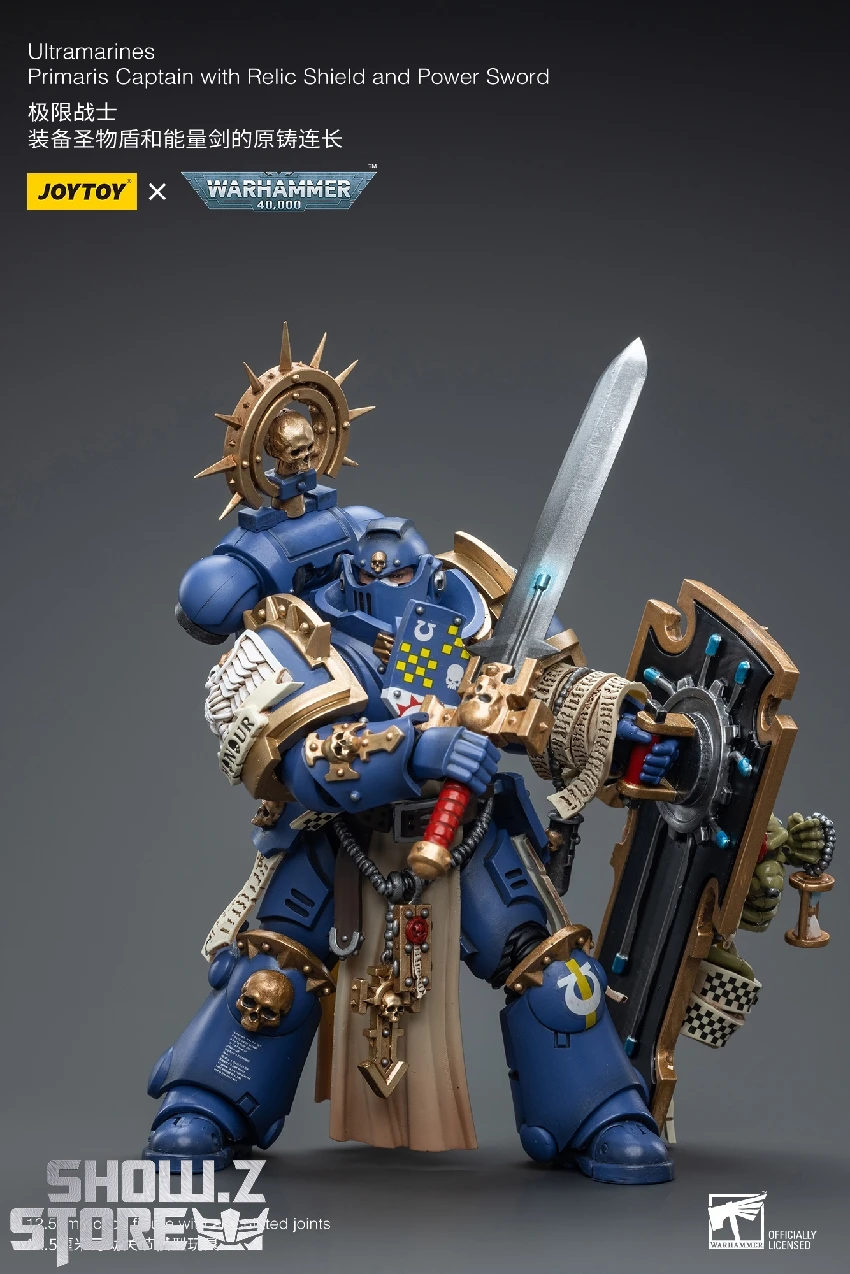 JoyToy Source 1/18 Warhammer 40K Ultramarines Primaris Captain With Relic Shield And Power Sword 7 JoyToy Source 1/18 Warhammer 40K Ultramarines Primaris Captain With Relic Shield And Power Sword - Image 7