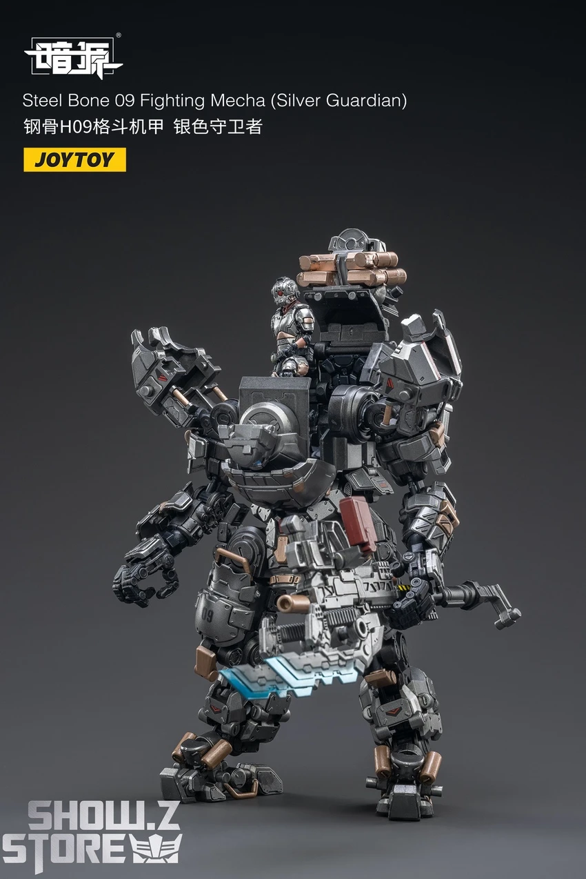 JoyToy Source 1/25 Steel Bone Fighting Mecha 09 Silver Guardian W/ Pilot 14 JoyToy Source 1/25 Steel Bone Fighting Mecha 09 Silver Guardian W/ Pilot - Image 14
