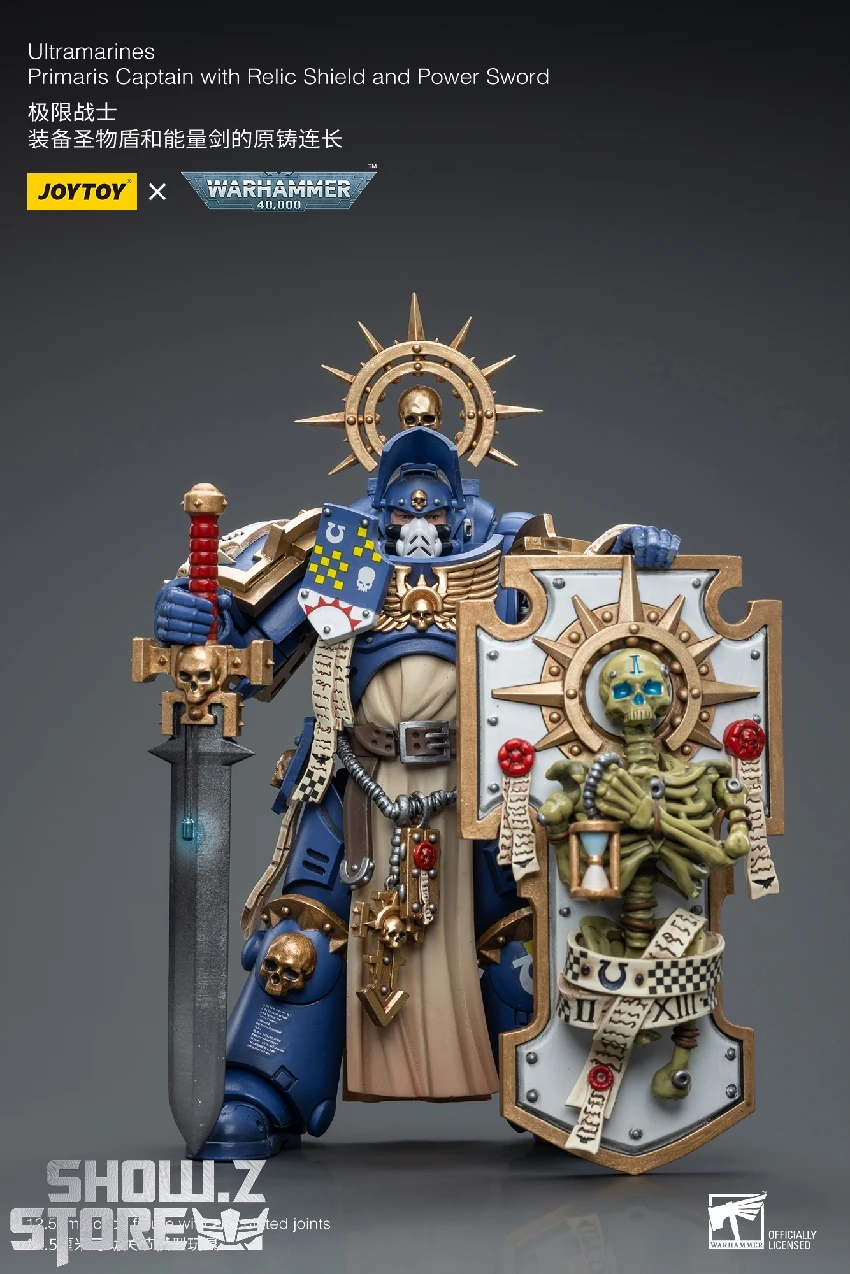 JoyToy Source 1/18 Warhammer 40K Ultramarines Primaris Captain With Relic Shield And Power Sword 8 JoyToy Source 1/18 Warhammer 40K Ultramarines Primaris Captain With Relic Shield And Power Sword - Image 8