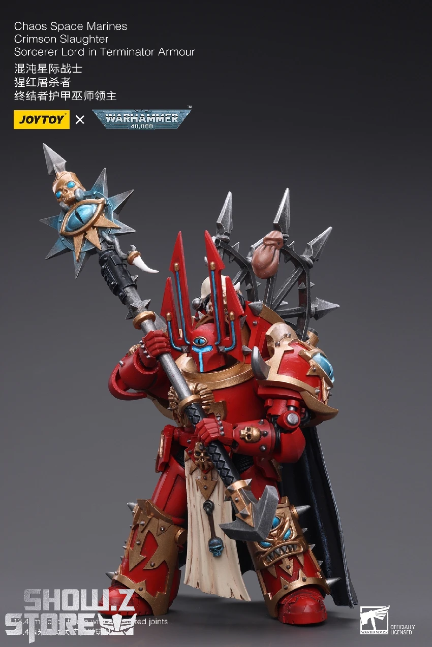 JoyToy Source 1/18 Warhammer 40K ChaoSpace Marines Crimson Slaughter Sorcerer Lord In Terminator Armour 9 JoyToy Source 1/18 Warhammer 40K ChaoSpace Marines Crimson Slaughter Sorcerer Lord In Terminator Armour - Image 9
