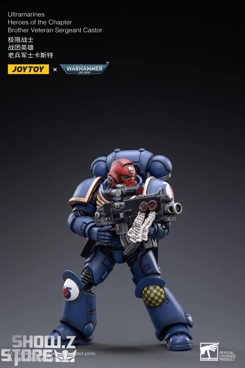 JoyToy Source 1/18 Warhammer 40K Ultramarines Heroes Of The Chapter Brother Veteran Sergeant Castor 4 JoyToy Source 1/18 Warhammer 40K Ultramarines Heroes Of The Chapter Brother Veteran Sergeant Castor - Image 4