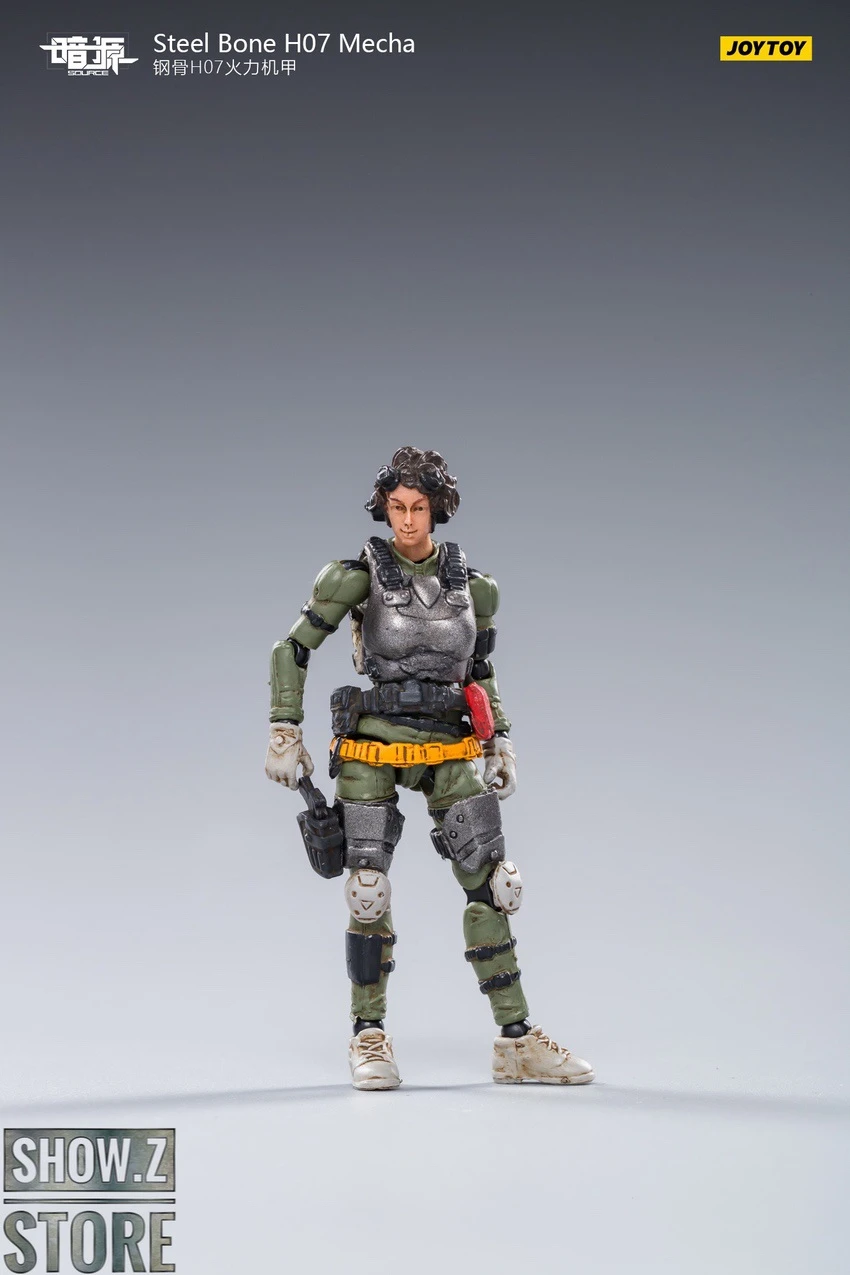 JoyToy Source 1/24 H07 Steel Bone Firepower Mecha Olive Version W/ Pilot 14 JoyToy Source 1/24 H07 Steel Bone Firepower Mecha Olive Version W/ Pilot - Image 14