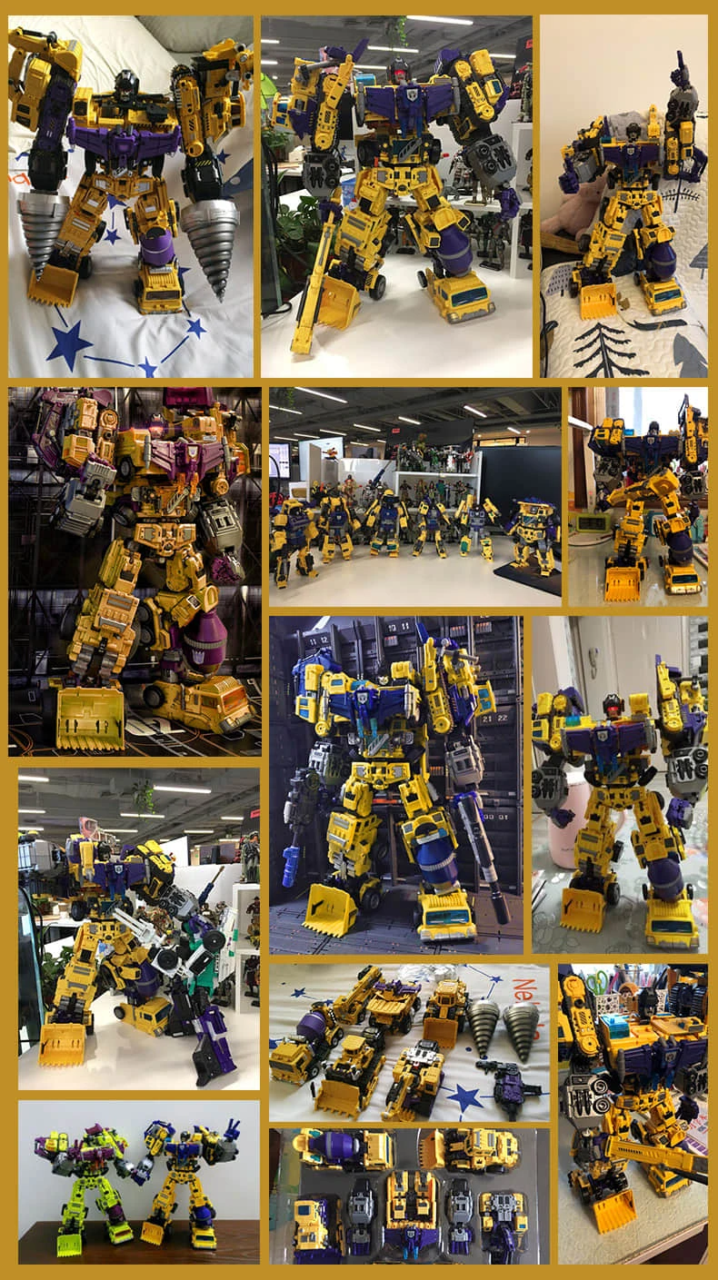 NBK Devastator TF Engineering Full Set Of 6 Yellow Version 2 NBK Devastator TF Engineering Full Set Of 6 Yellow Version - Image 2