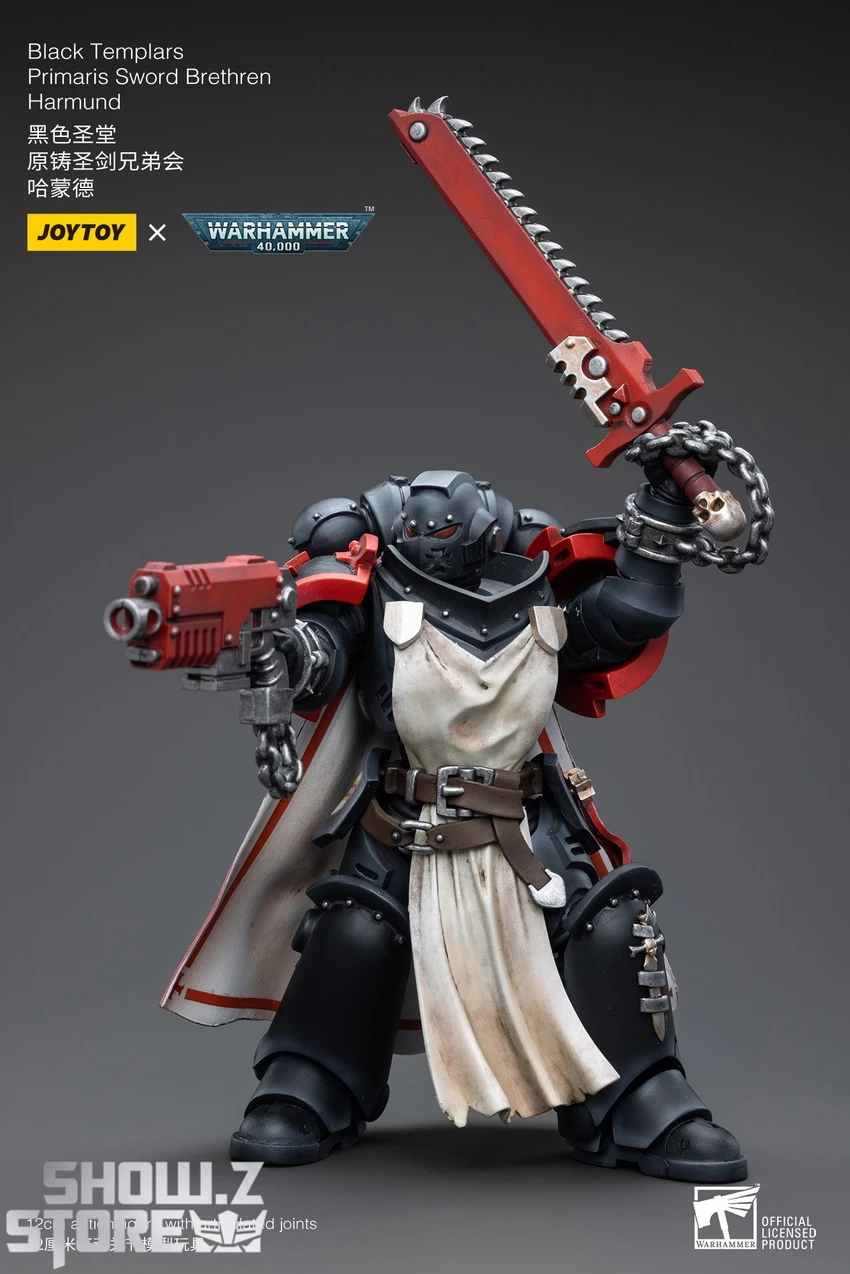 JoyToy Source 1/18 Warhammer 40K Black Templars Primaris Sword Brethren Harmund 7 JoyToy Source 1/18 Warhammer 40K Black Templars Primaris Sword Brethren Harmund - Image 7