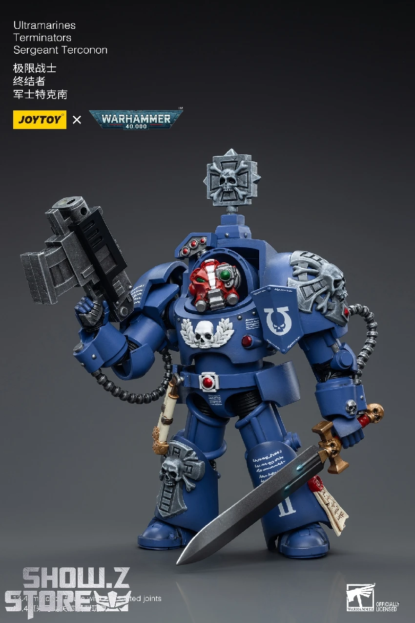 JoyToy Source 1/18 Warhammer 40K Ultramarines Terminators Sergeant Terconon 3 JoyToy Source 1/18 Warhammer 40K Ultramarines Terminators Sergeant Terconon - Image 3