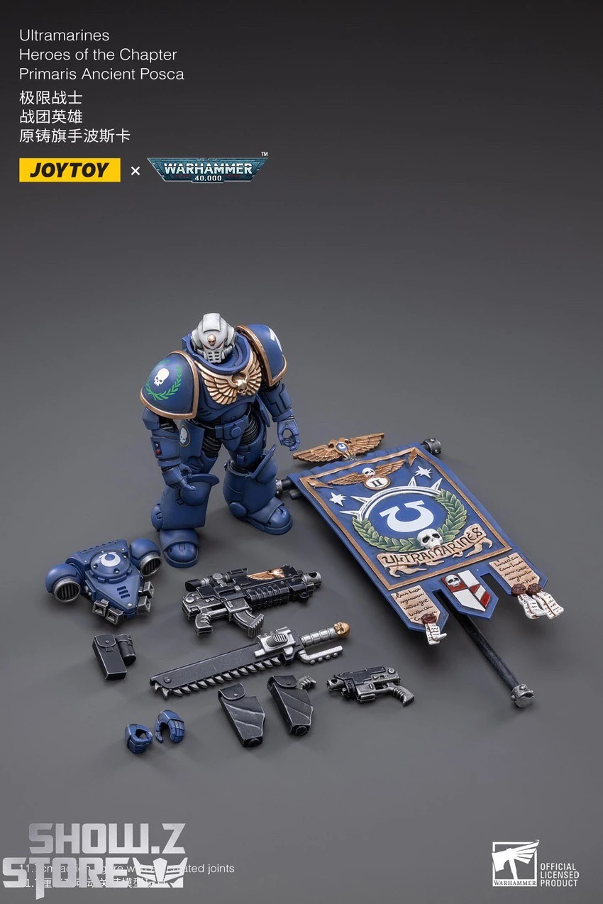 JoyToy Source 1/18 Warhammer 40K Ultramarines Heroes Of The Chapter Primaris Ancient Posca 4 JoyToy Source 1/18 Warhammer 40K Ultramarines Heroes Of The Chapter Primaris Ancient Posca - Image 4