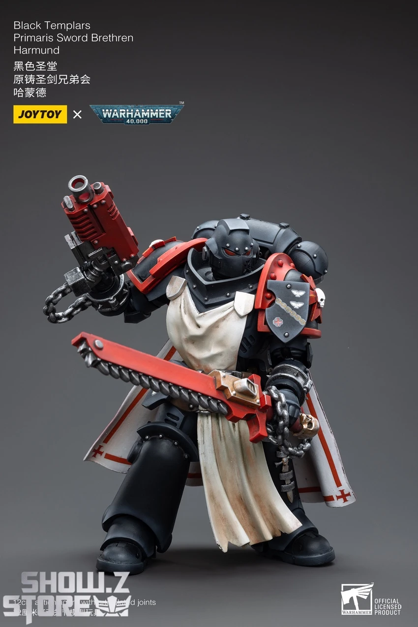 JoyToy Source 1/18 Warhammer 40K Black Templars Primaris Sword Brethren Harmund 6 JoyToy Source 1/18 Warhammer 40K Black Templars Primaris Sword Brethren Harmund - Image 6
