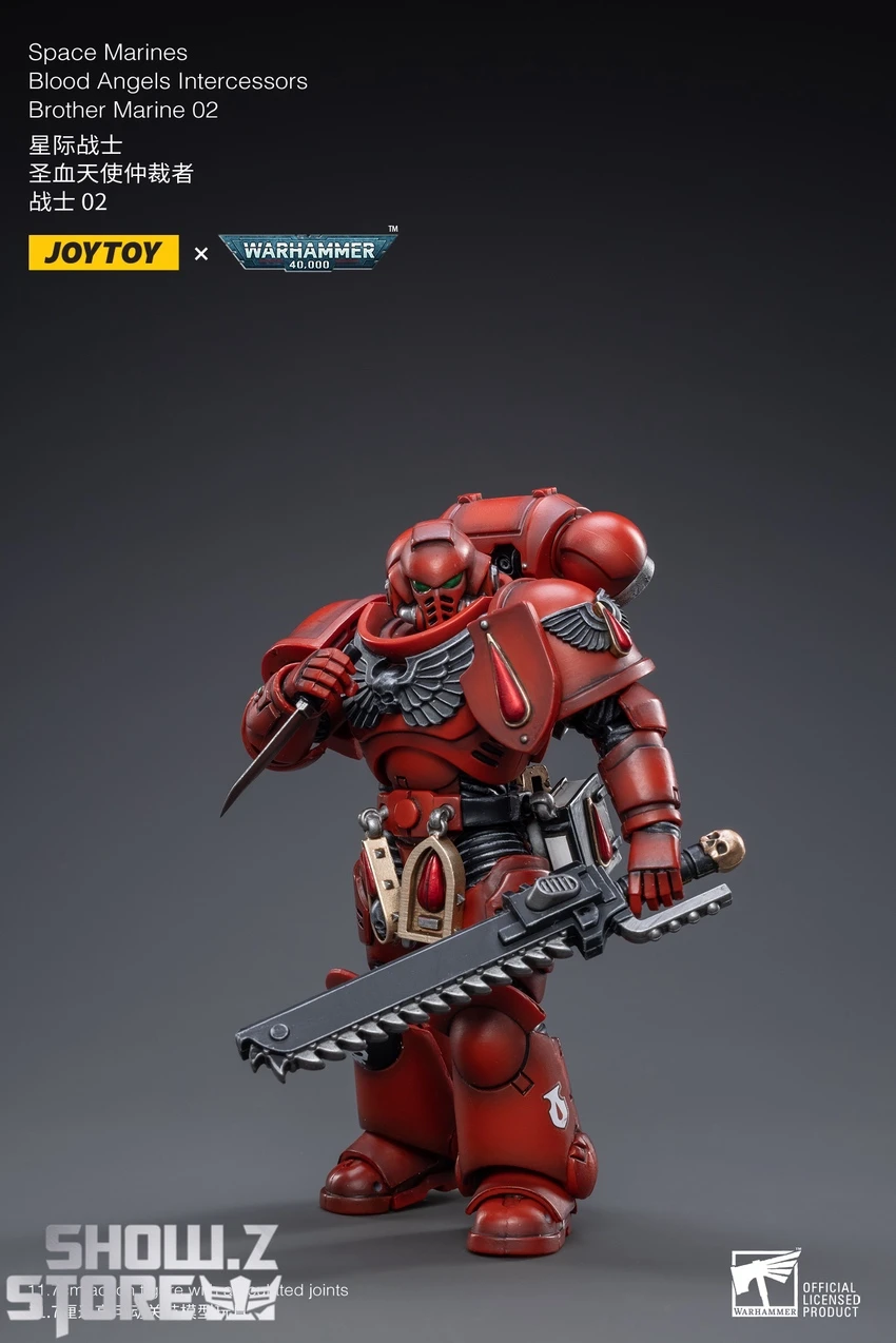 JoyToy Source 1/18 Warhammer 40K Blood Angels Intercessors Brother Marine 02 3 JoyToy Source 1/18 Warhammer 40K Blood Angels Intercessors Brother Marine 02 - Image 3