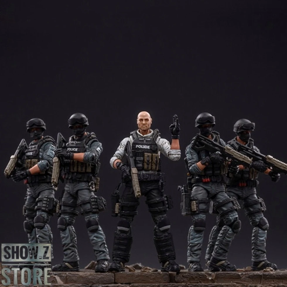 JoyToy Source 1/18 City Police Riot Team Set Of 5 1 JoyToy Source 1/18 City Police Riot Team Set Of 5